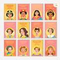 Printable Women’s History Month quotes poster set of 50 in a soft pastel theme. Perfect for classroom decor, bulletin boards, and empowerment displays.
