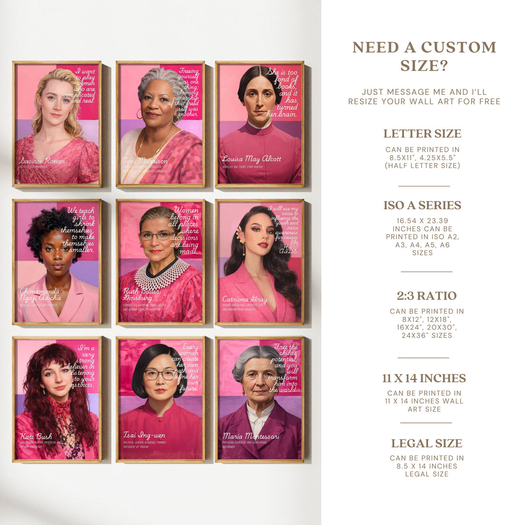 Printable Women’s History Month mega bundle with 250 iconic women posters, inspirational quotes, and classroom decor for March bulletin boards.
