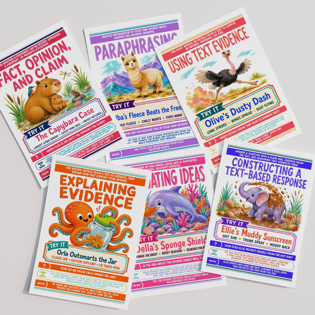 Reading Comprehension Skills Posters Set of 30, ELA Classroom | Digital Download