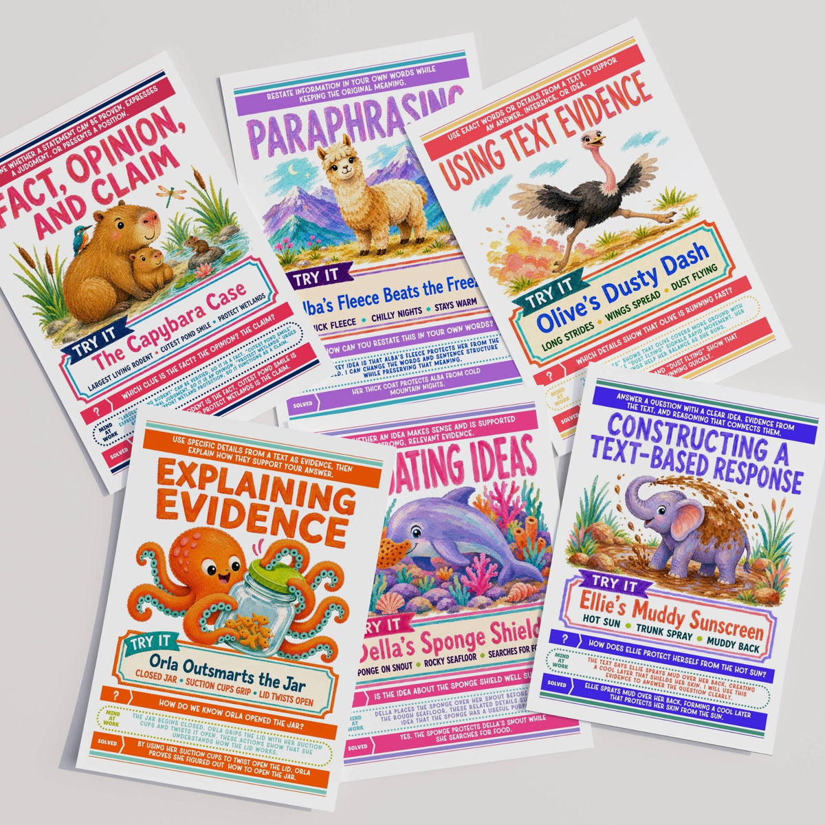 Reading Comprehension Skills Posters Set of 30, ELA Classroom | Digital Download