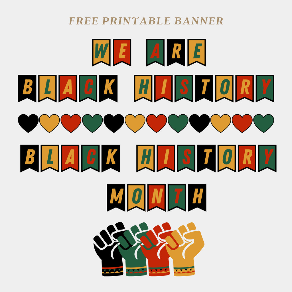 Printable Black History Month quotes poster set of 40+ featuring African American and African heritage icons for classroom decor and bulletin boards.