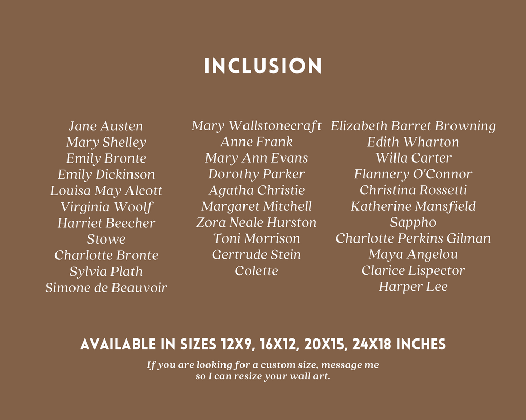 Printable Women in Literature poster set of 30 featuring famous writers, quotes, and achievements. Perfect for Women’s History Month classroom decor.
