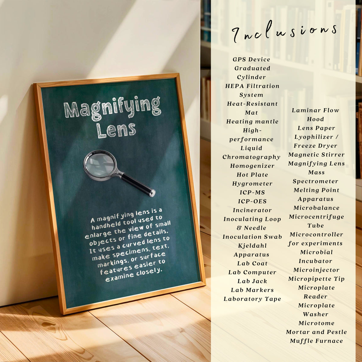 Printable science laboratory tools poster set of 200 for STEM classroom decor, equipment study displays, bulletin boards, and homeschool science walls.