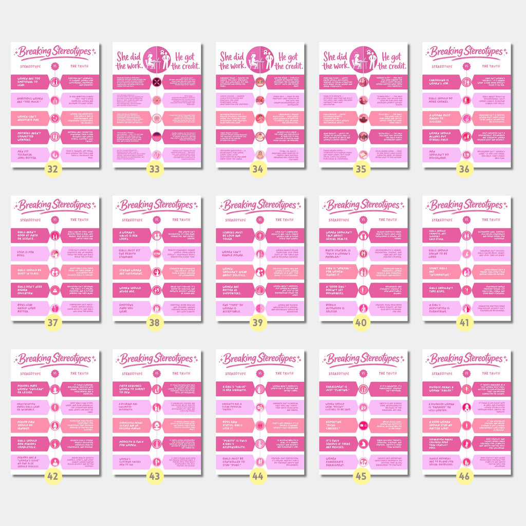 Printable Women’s History Month infographics and educational posters set of 100 for International Women’s Day, March bulletin boards, classroom decor, and displays.