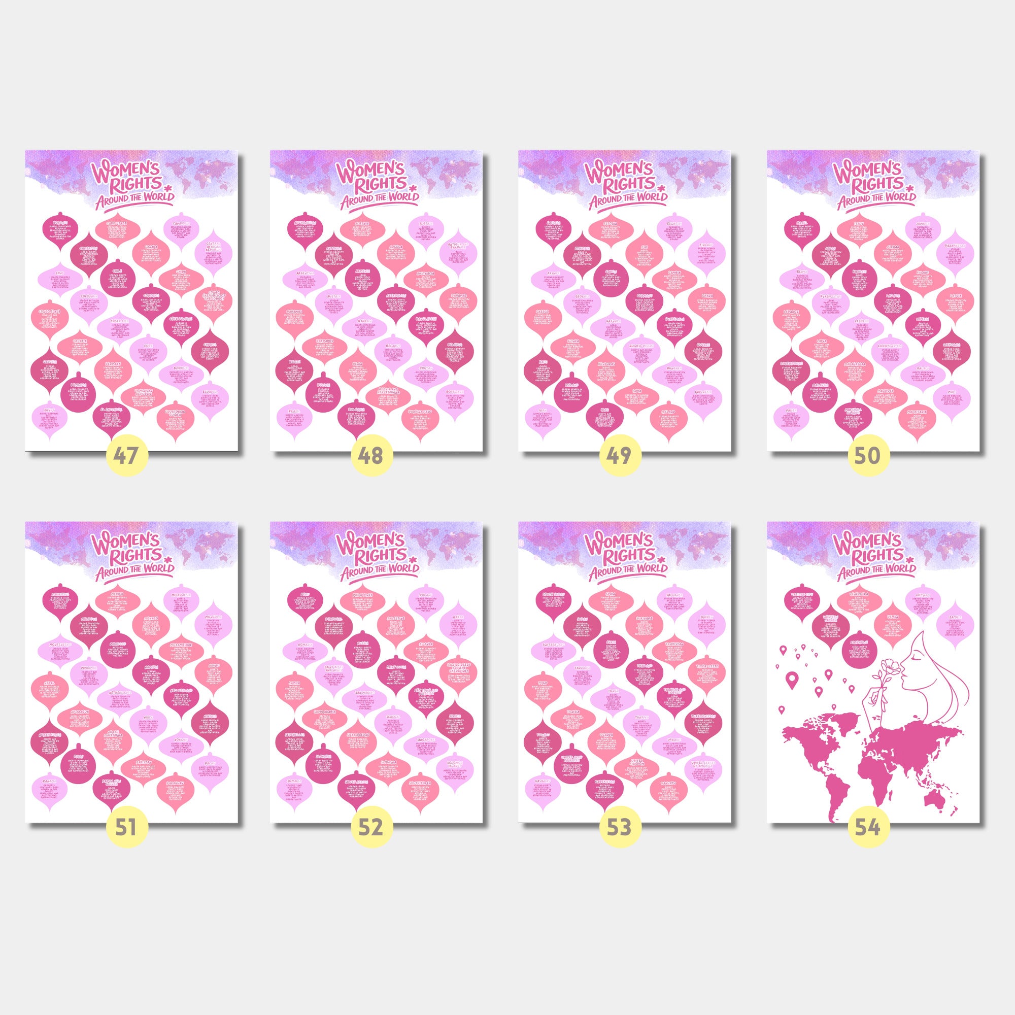 Printable Women’s History Month infographics and educational posters set of 100 for International Women’s Day, March bulletin boards, classroom decor, and displays.