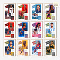 Printable famous athletes poster set of 100 featuring sports mindset quotes for PE classroom decor, gym walls, bulletin boards, and displays.