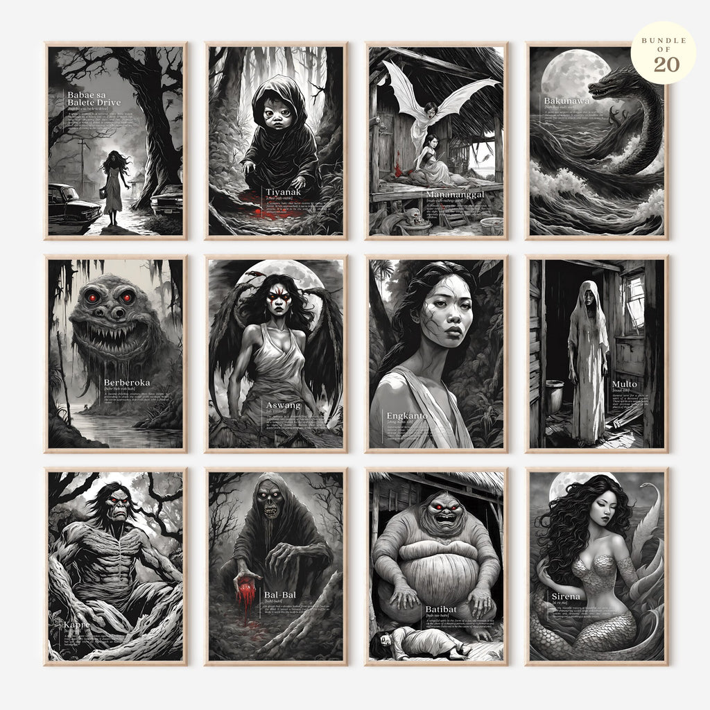 Philippine Mythological Creatures Posters Set of 20, Halloween | Digital Download