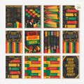 Printable Black History Month poster set of 30 featuring African American and African heritage icons for classroom decor and bulletin boards.