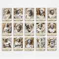 Printable Greek gods and goddesses poster set of 15 for mythology wall art, classroom decor, bulletin boards, homeschool spaces, and educational displays.