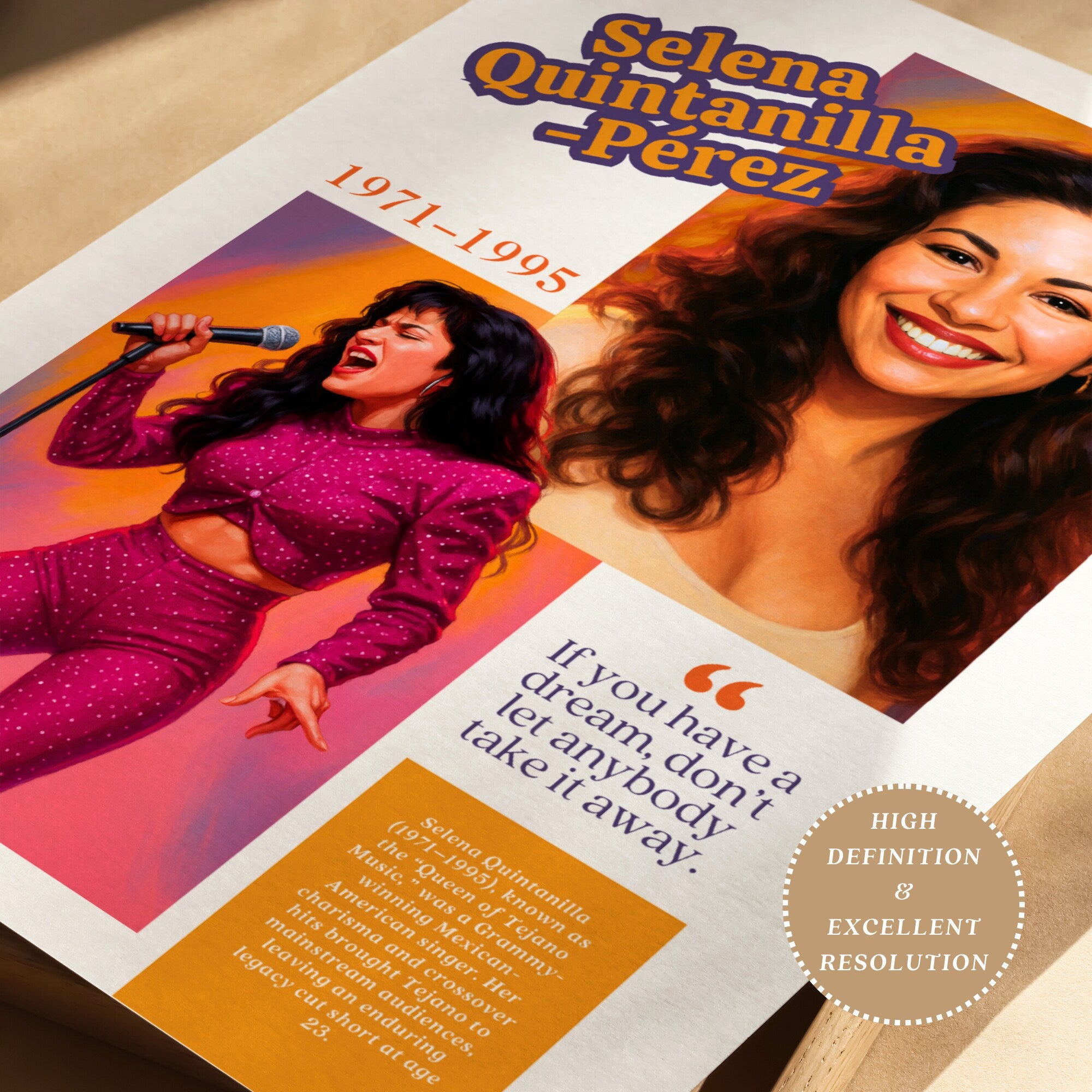 Printable Hispanic Heritage Month poster set of 80 featuring history quotes, classroom decor, bulletin board displays, and educational
