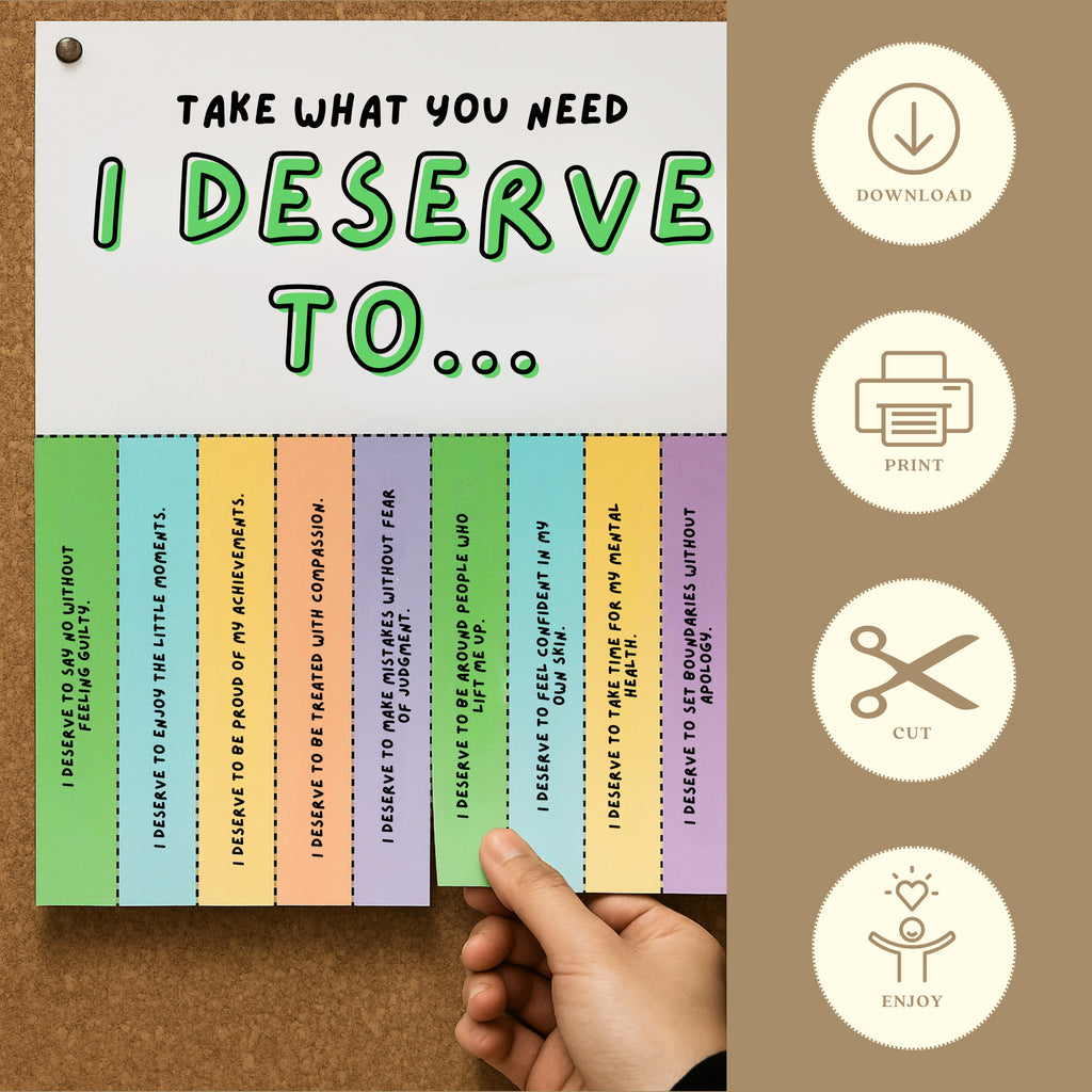 Printable Mental Health Awareness Month poster set of 50 with takeaway quotes for classroom, office, wellness bulletin boards, and decor.