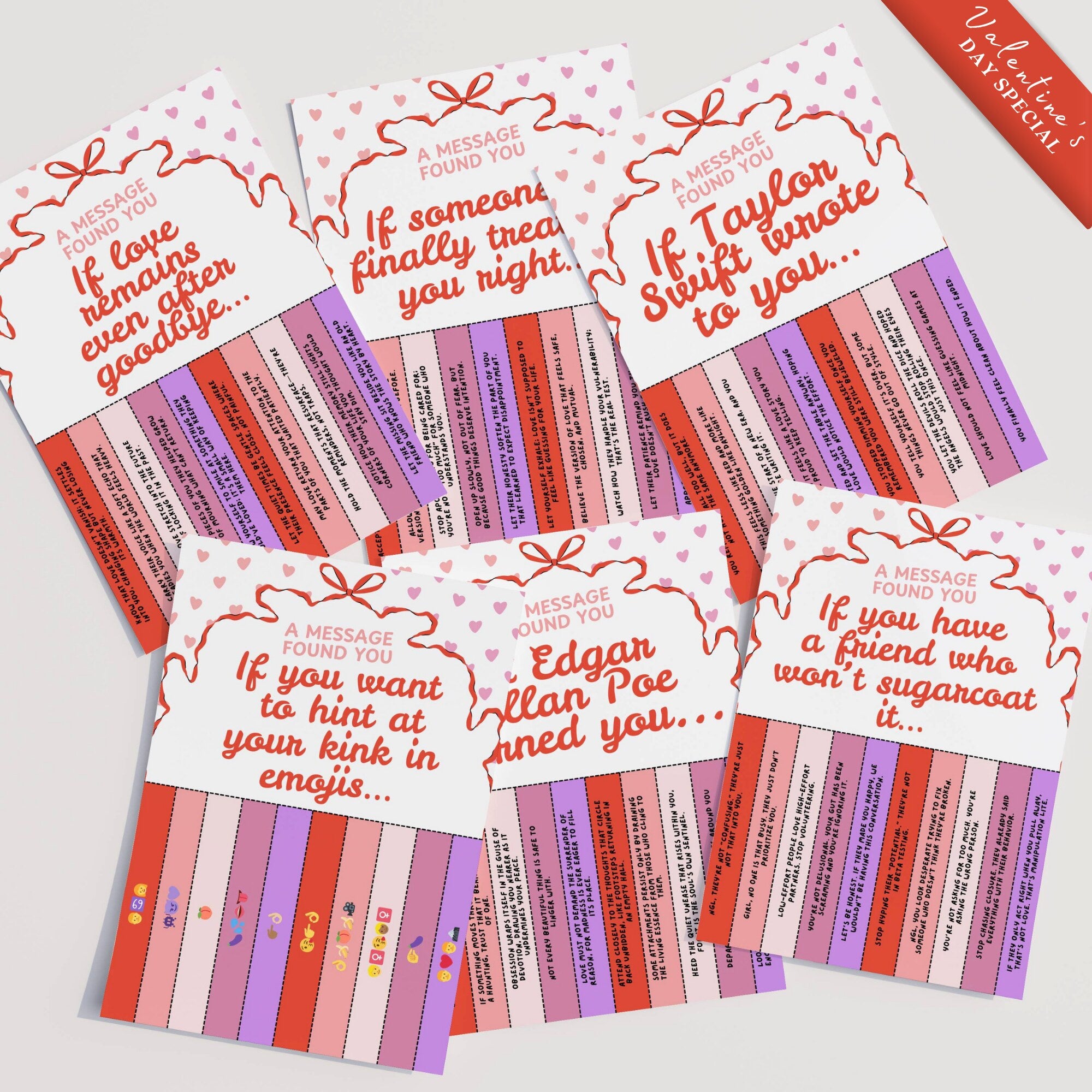 Printable Valentine’s Day takeaway quotes set of 200 with love affirmations for February bulletin boards, classroom activities, and wall displays.