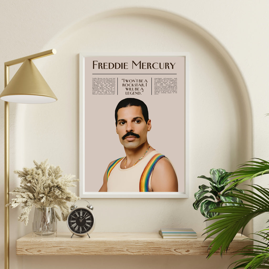 Printable Pride Month poster set of 25 featuring LGBT icons, LGBTQIA+ history, queer quotes, SOGIE displays, and inclusive classroom decor.