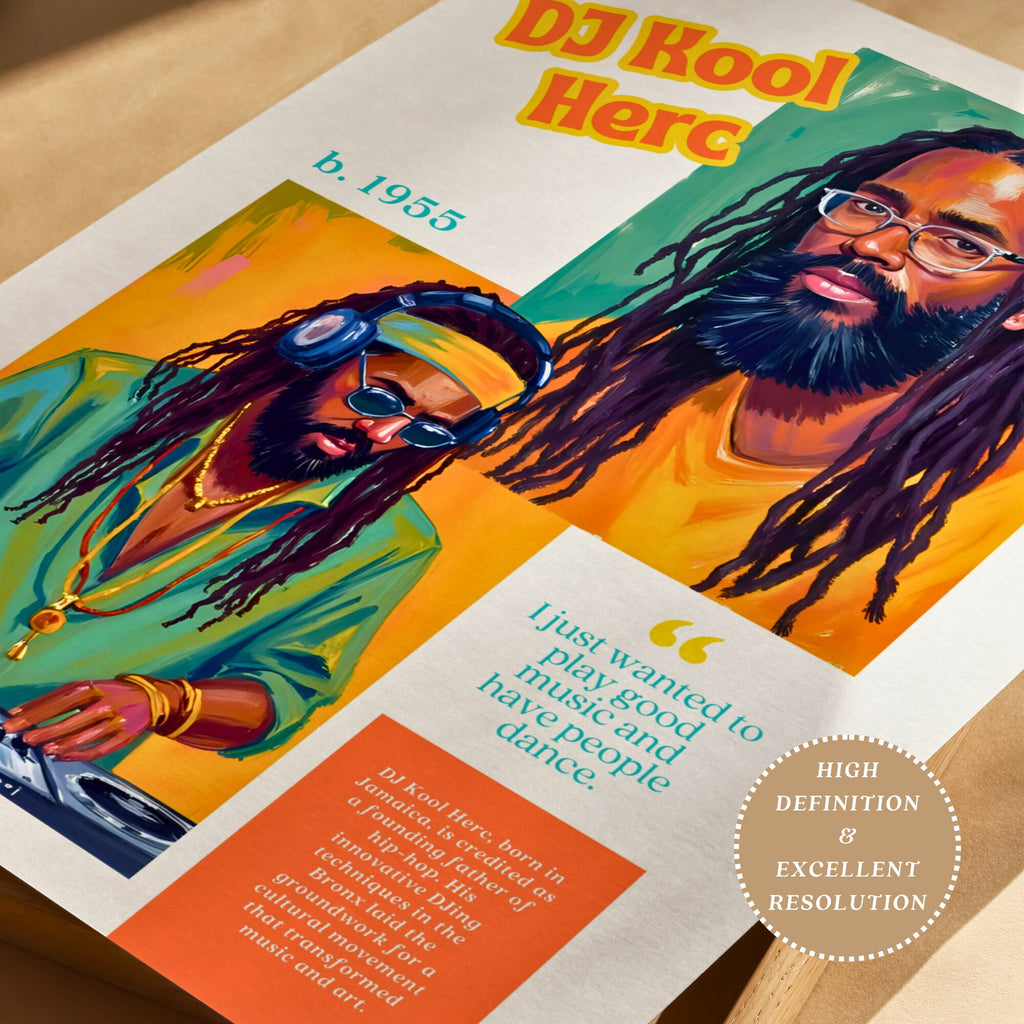 Printable Caribbean-American Heritage Month poster set of 30 featuring history icons for June bulletin boards, classroom decor, and displays.
