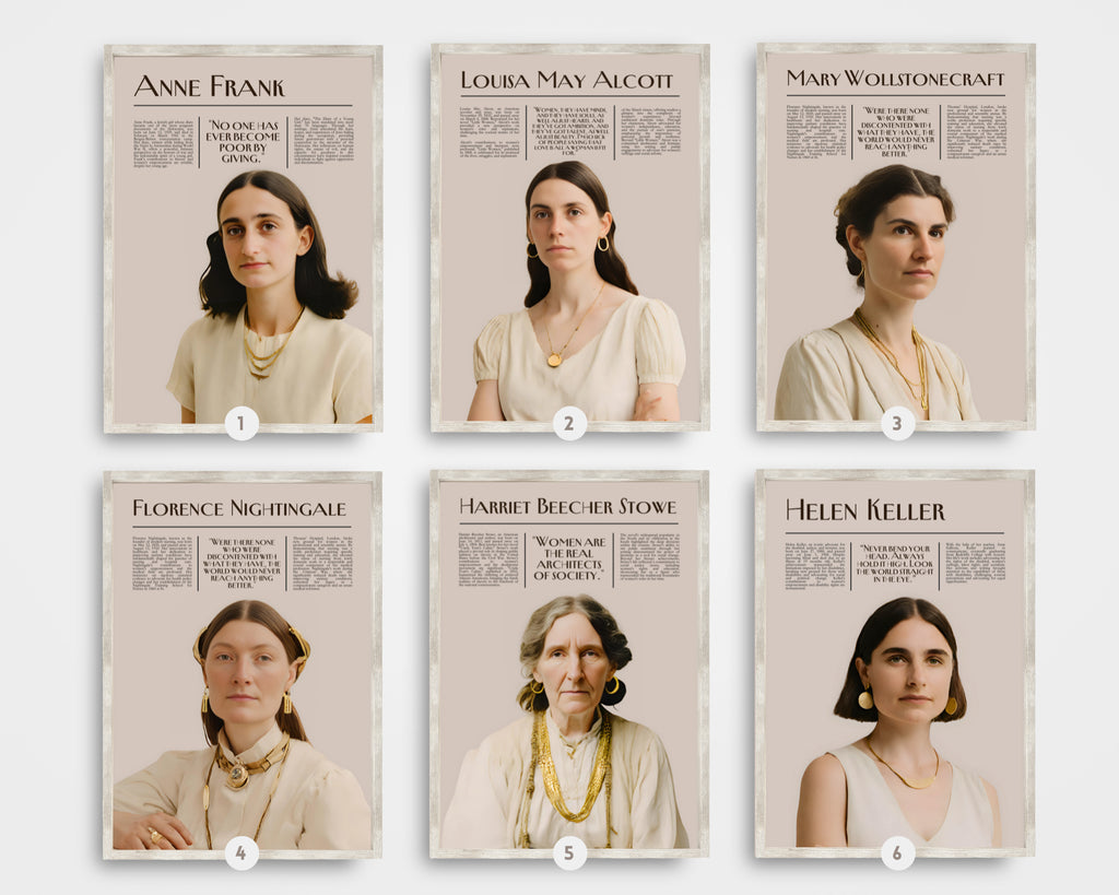 Printable Women’s History Month poster set of 25 featuring inspirational changemakers and quotes. Perfect for classroom decor, bulletin boards, and displays.