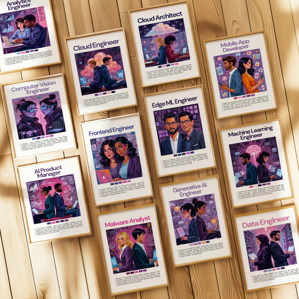 Printable STEM careers mega bundle with 250+ posters for science, technology, engineering, and math classroom decor, bulletin boards, and career exploration.