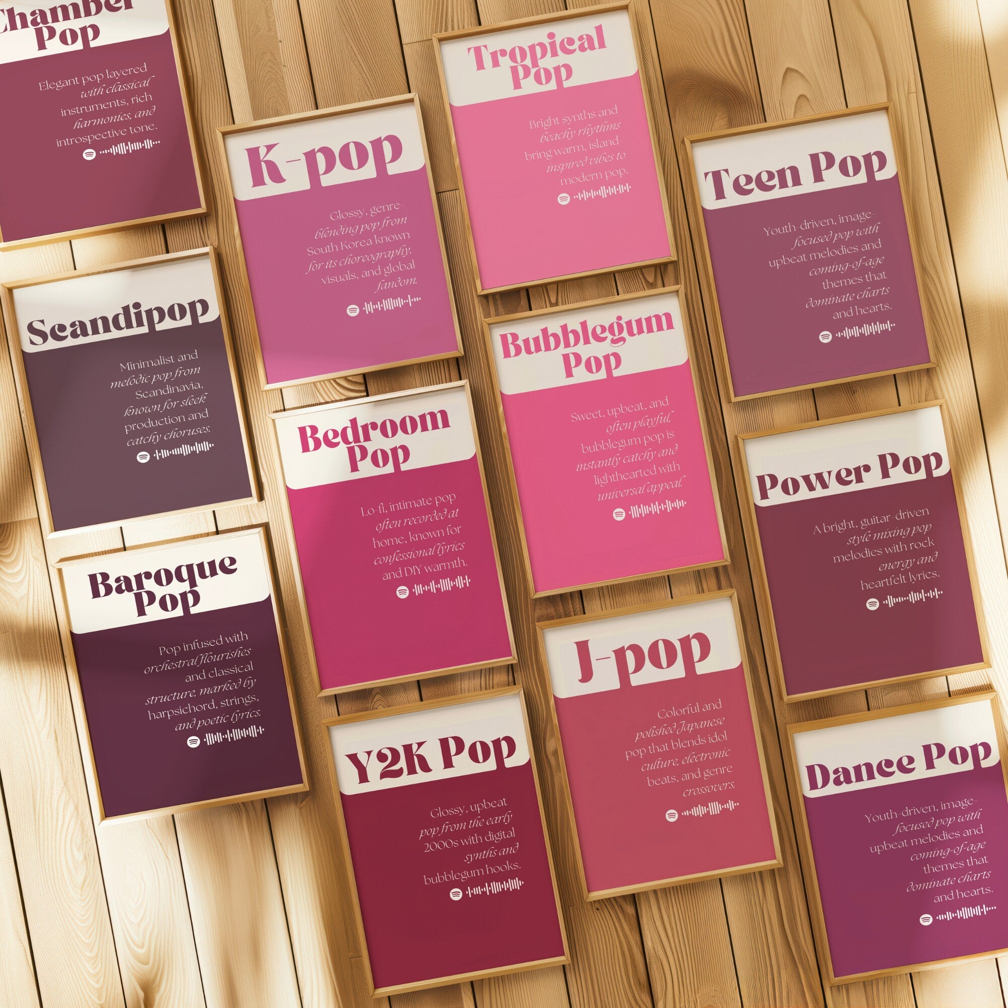 Printable music genres mega bundle with 600 posters for music classroom decor, studio displays, gallery walls, and educational bulletin boards.