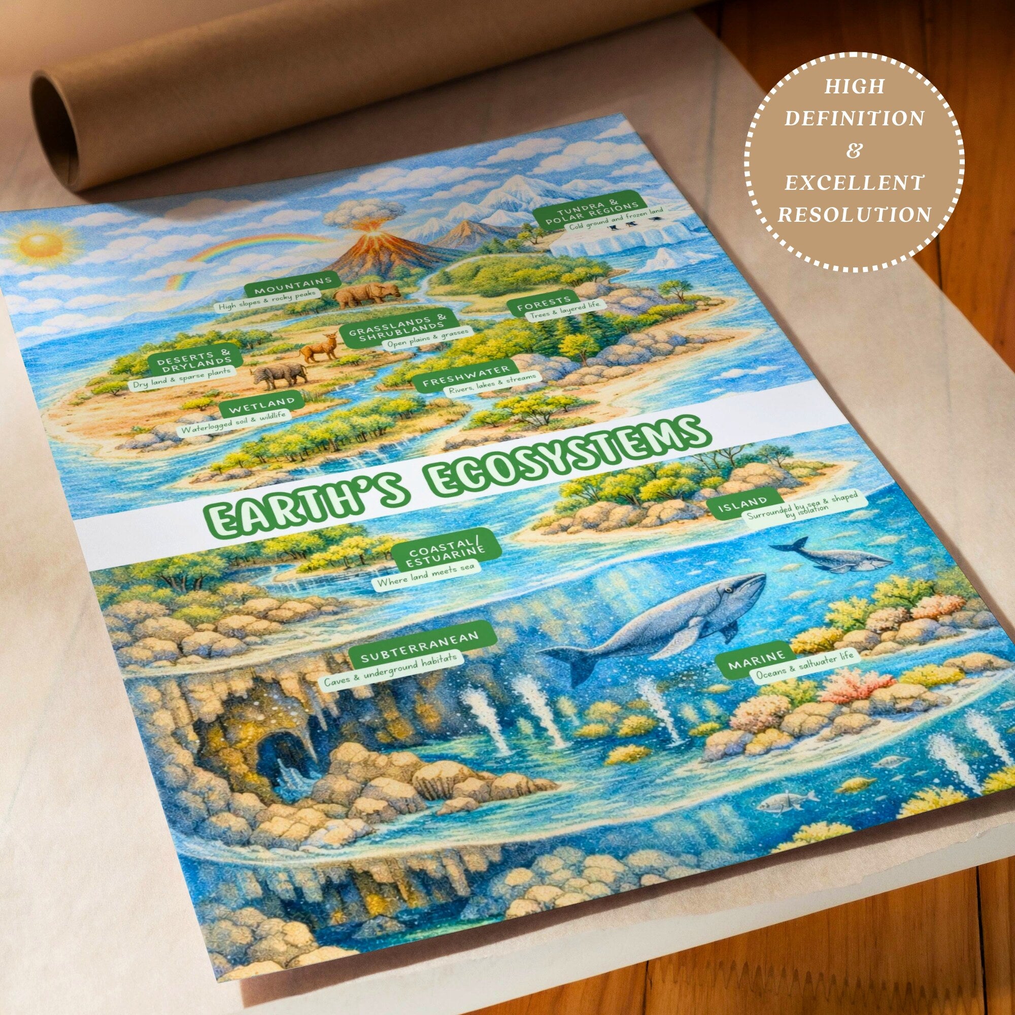 Printable Earth Day poster set of 140 for climate change awareness, world environment lessons, classroom decor, bulletin boards, and displays.