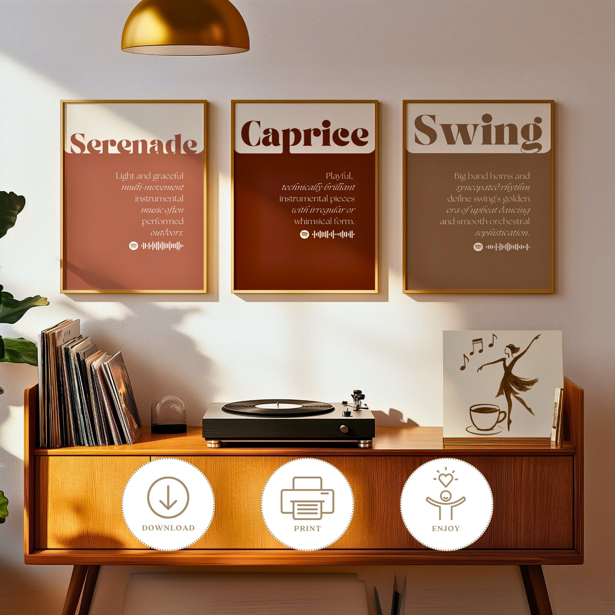 Printable music genres mega bundle with 600 posters for music classroom decor, studio displays, gallery walls, and educational bulletin boards.
