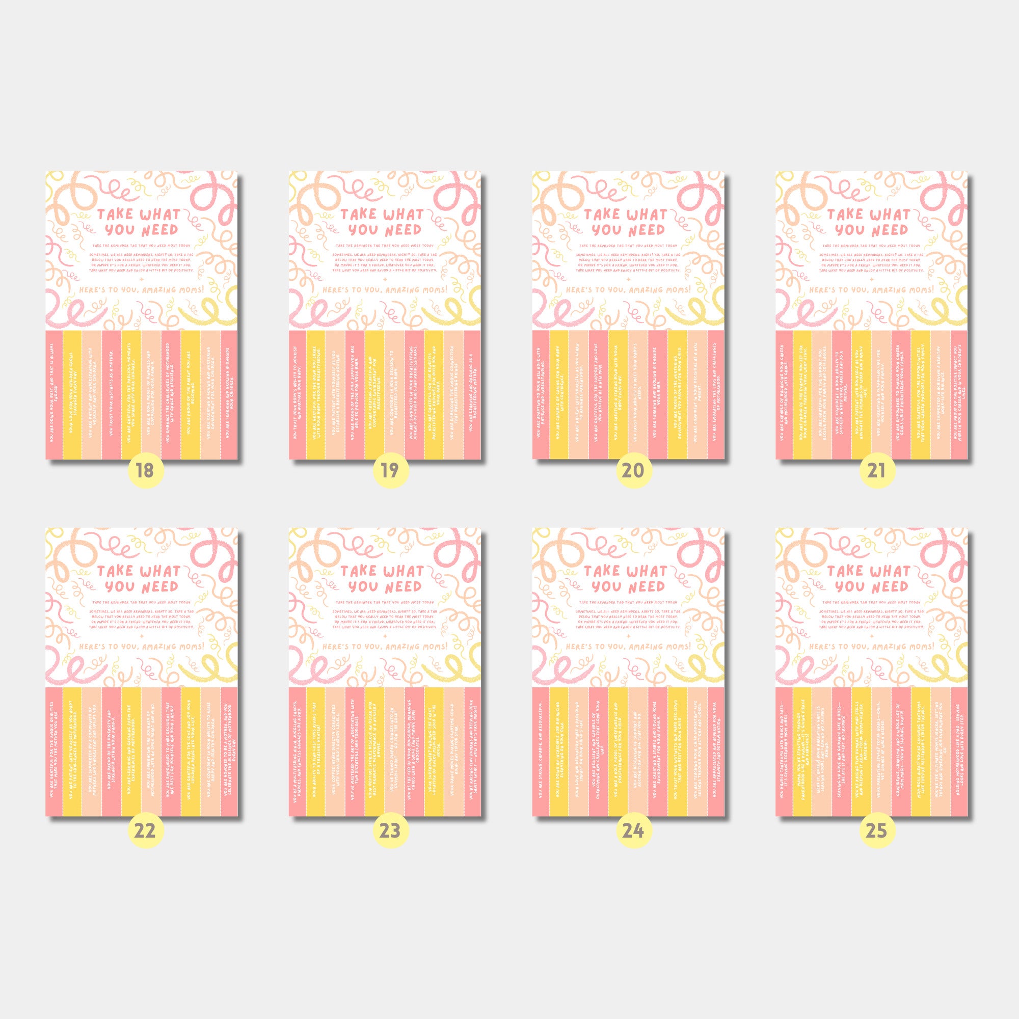 Printable breastfeeding awareness posters set of 25 for clinics, lactation consultants, National Breastfeeding Month, mom support spaces, and displays.