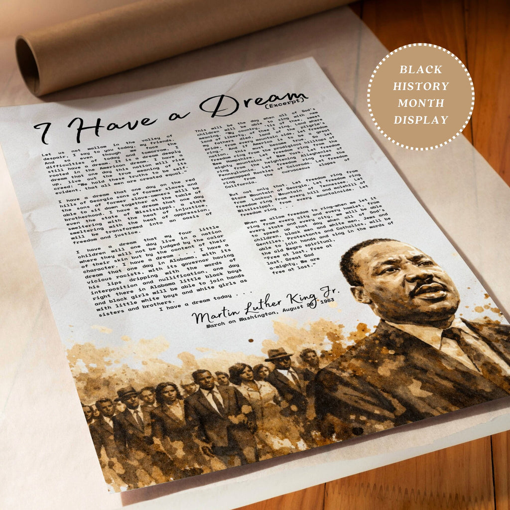 Printable Martin Luther King Jr. quote posters set of 25 for MLK Day, Black History Month, Juneteenth displays, classrooms, and bulletin boards.