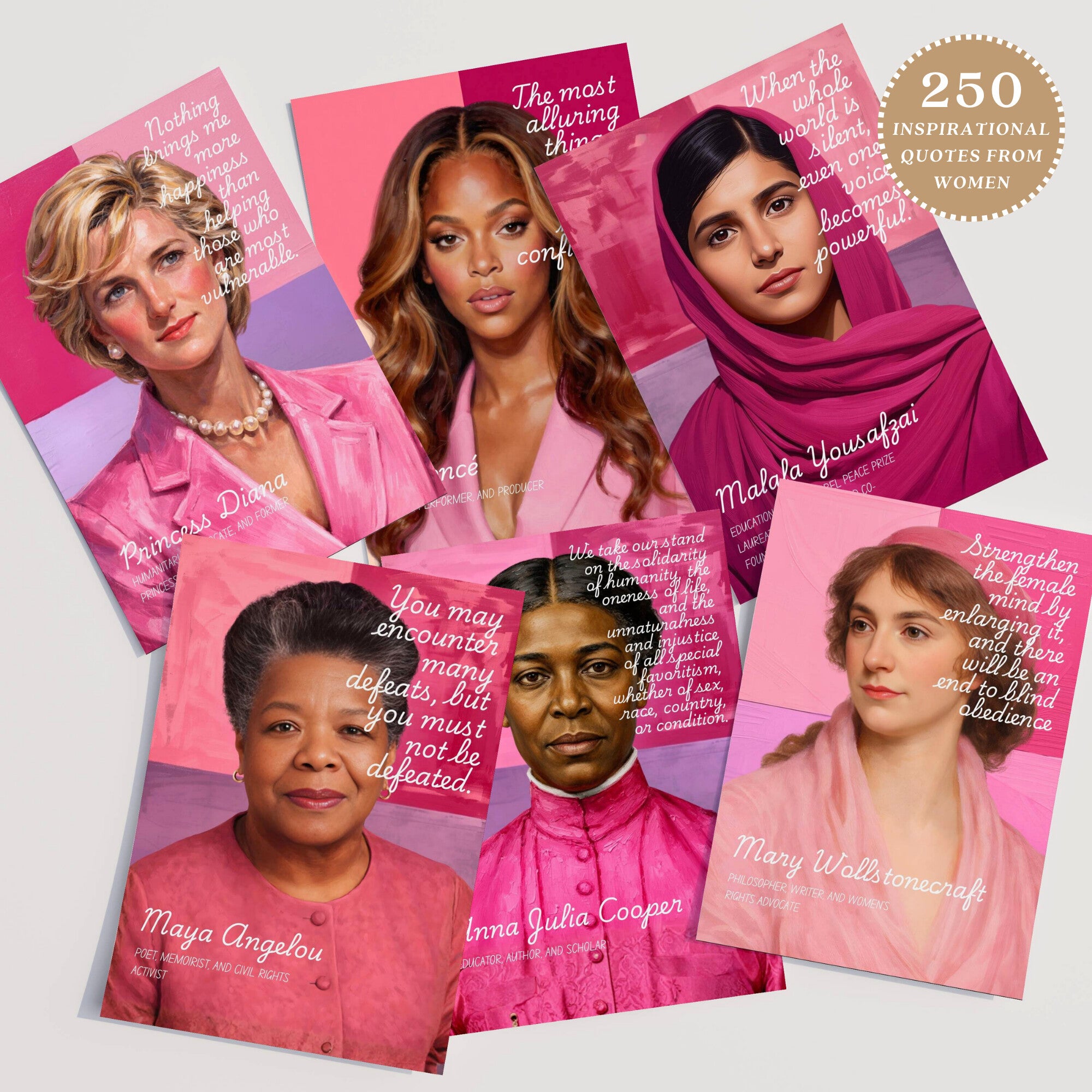 Printable Women’s History Month mega bundle with 250 iconic women posters, inspirational quotes, and classroom decor for March bulletin boards.