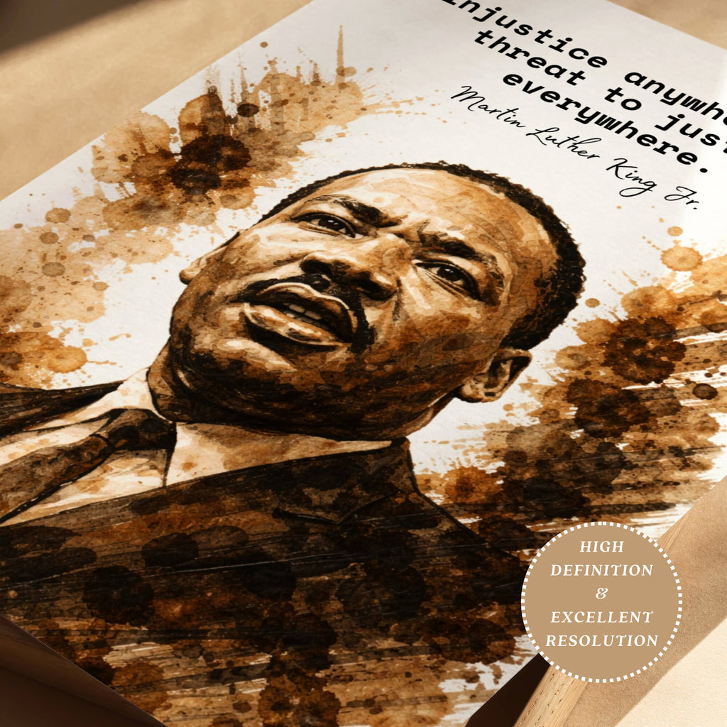 Printable Martin Luther King Jr. quote posters set of 25 for MLK Day, Black History Month, Juneteenth displays, classrooms, and bulletin boards.