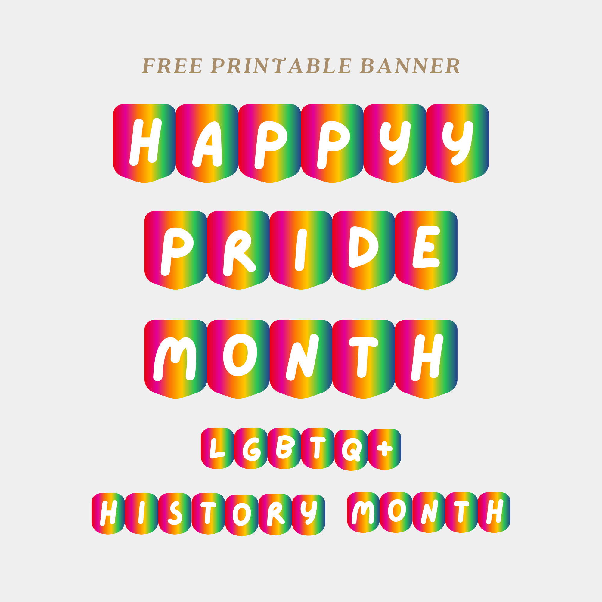 Printable Pride Month poster set of 70 featuring LGBT icons, LGBTQIA+ history, queer quotes, SOGIE displays, and inclusive classroom decor.