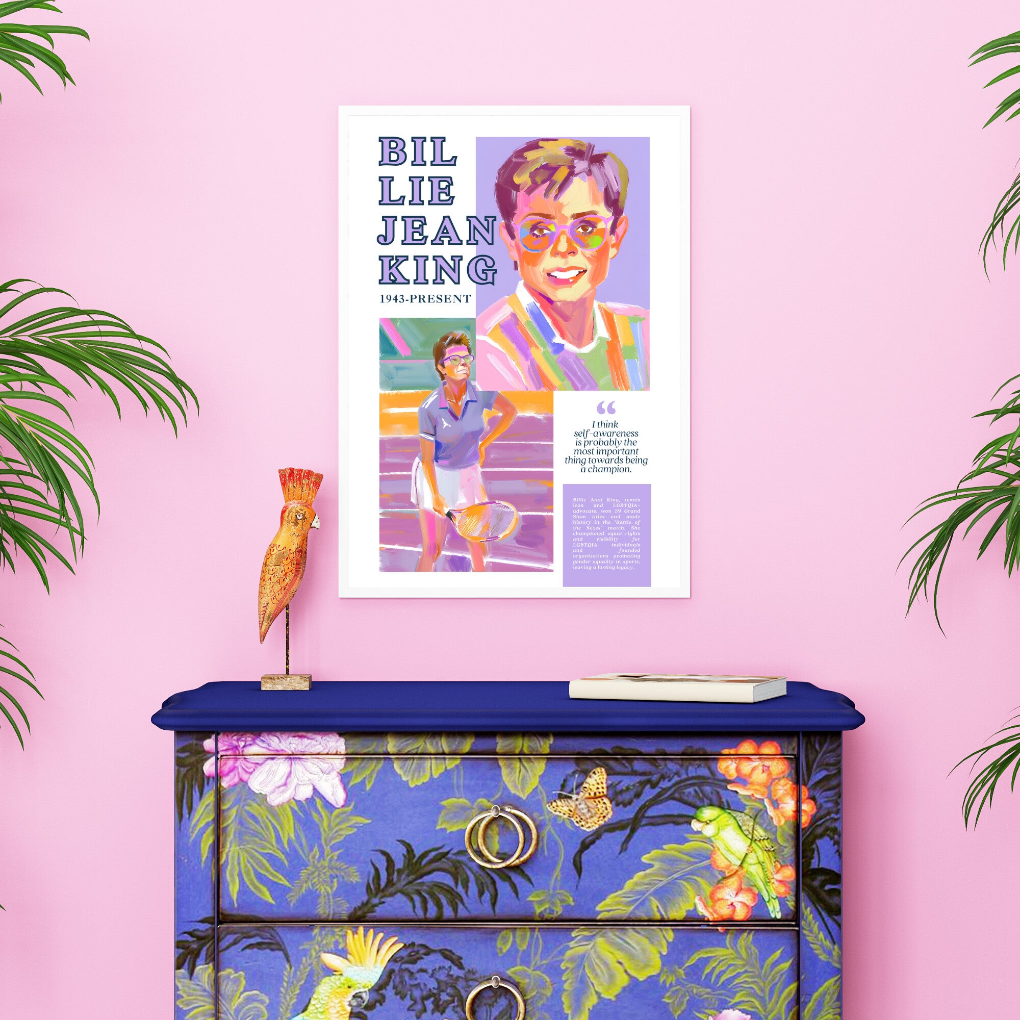 Printable Pride Month poster set of 25 featuring LGBT icons, LGBTQIA+ history, queer quotes, SOGIE displays, and rainbow minimalist decor.