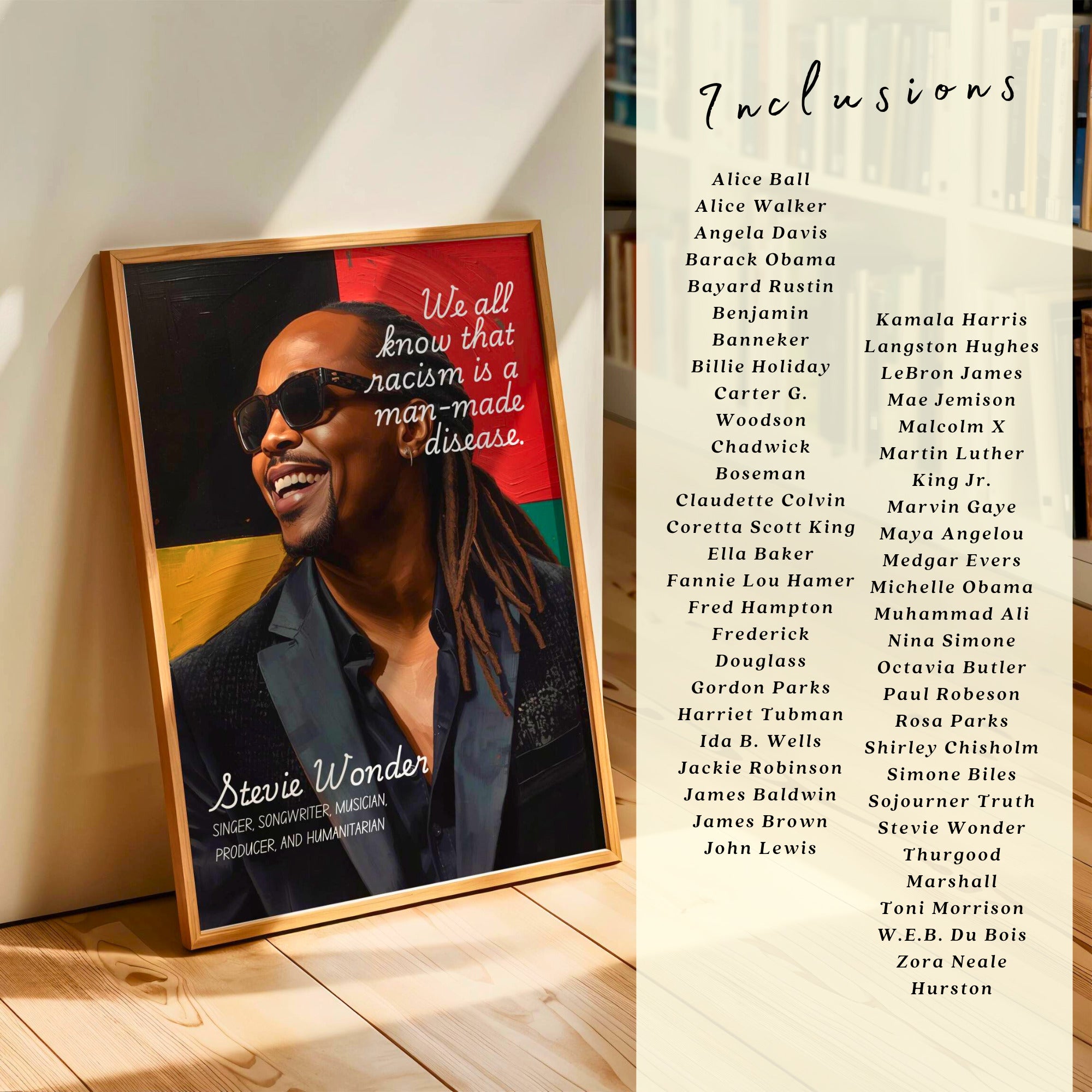 Printable Black History Month quotes poster set of 40+ featuring African American and African heritage icons for classroom decor and bulletin boards.