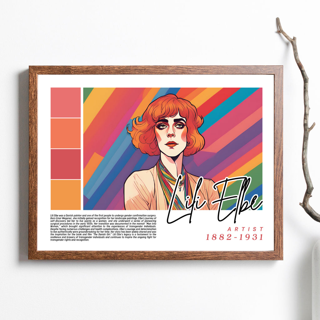 Printable Pride Month landscape poster set of 25 featuring LGBTQIA+ icons, LGBT History Month, SOGIE displays, and inclusive classroom decor.