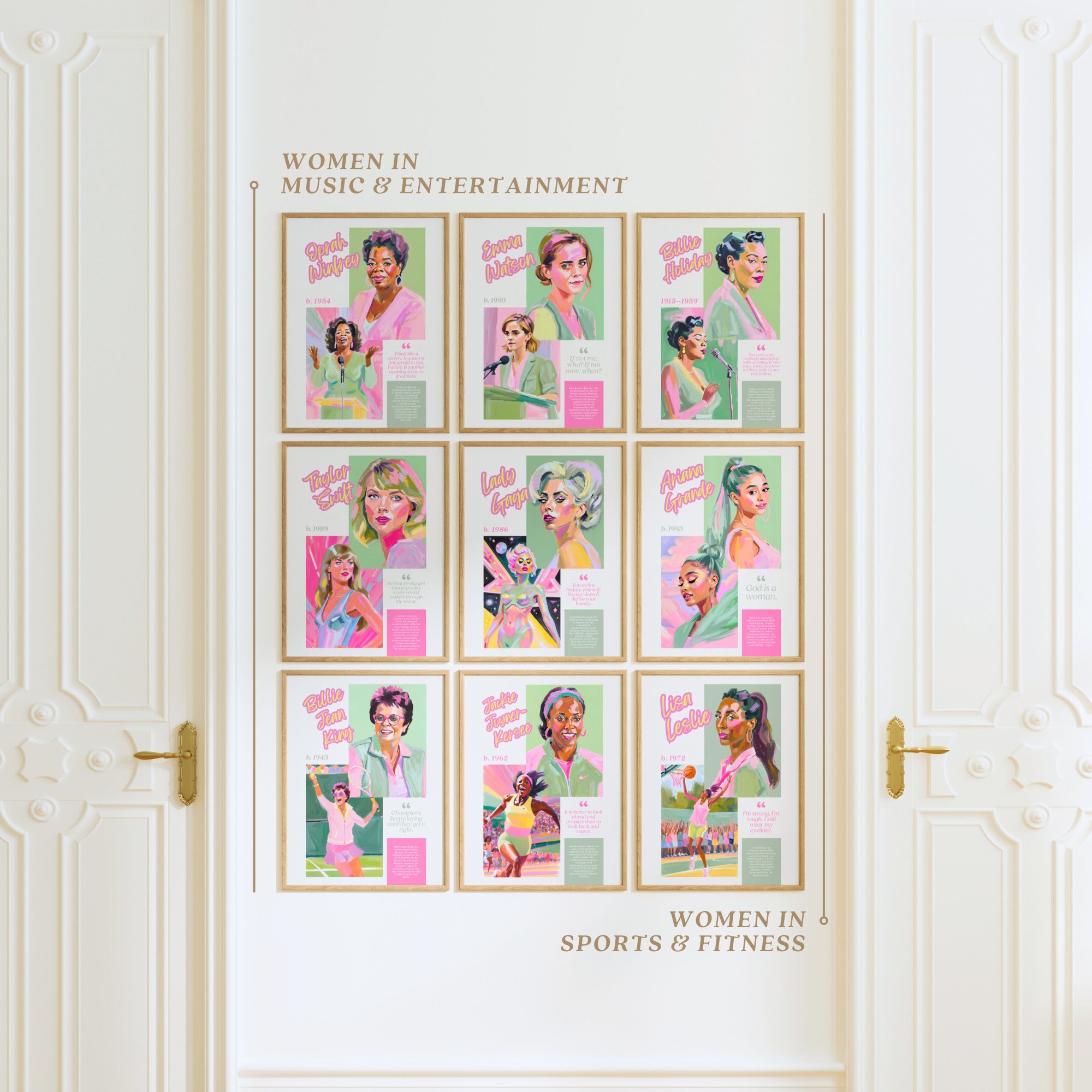 Printable Women’s History Month poster mega bundle with 200+ iconic women posters for classroom decor, bulletin boards, history lessons, and displays.