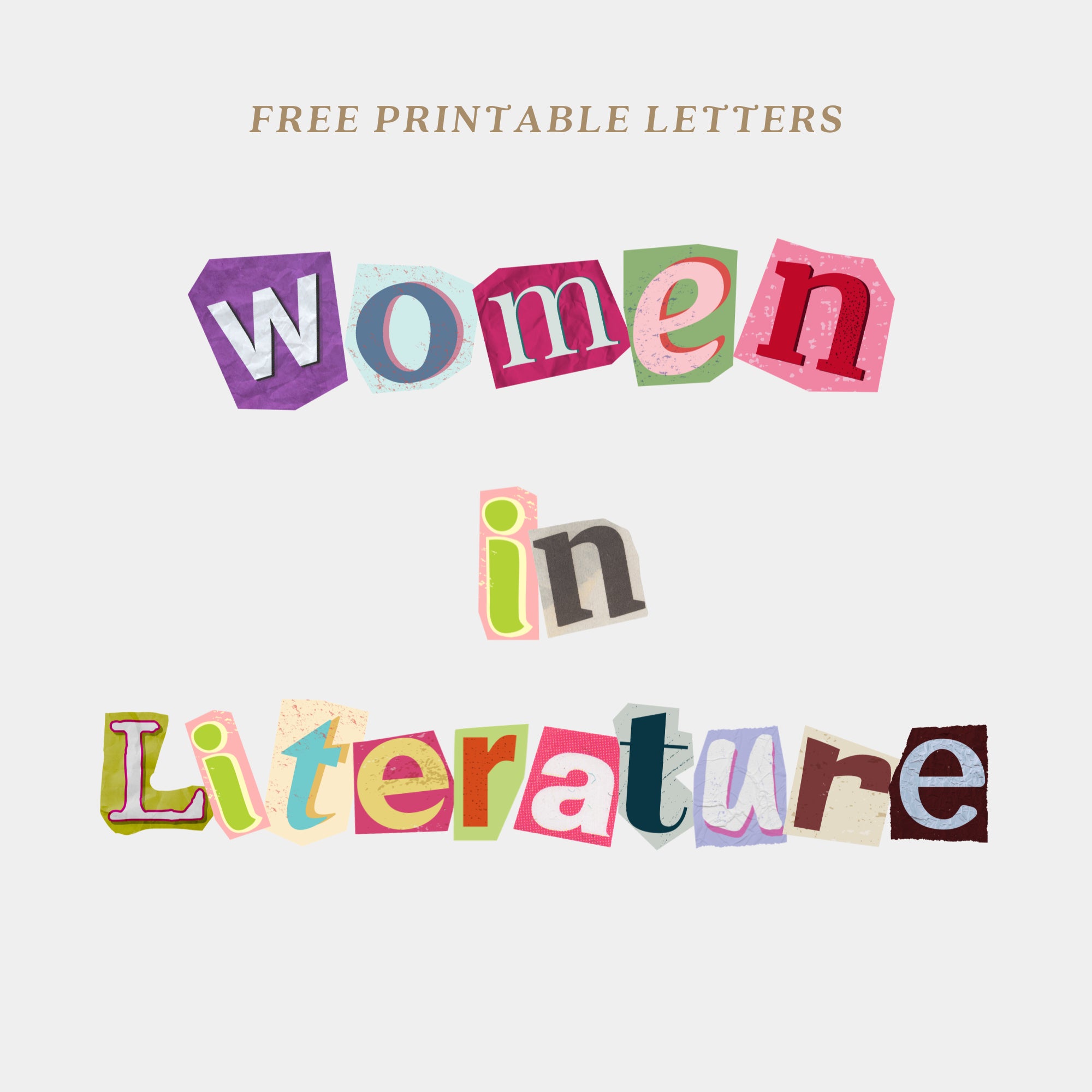 Printable Women in Literature poster set of 25 featuring inspirational quotes and achievements. Perfect for Women’s History Month classroom decor.