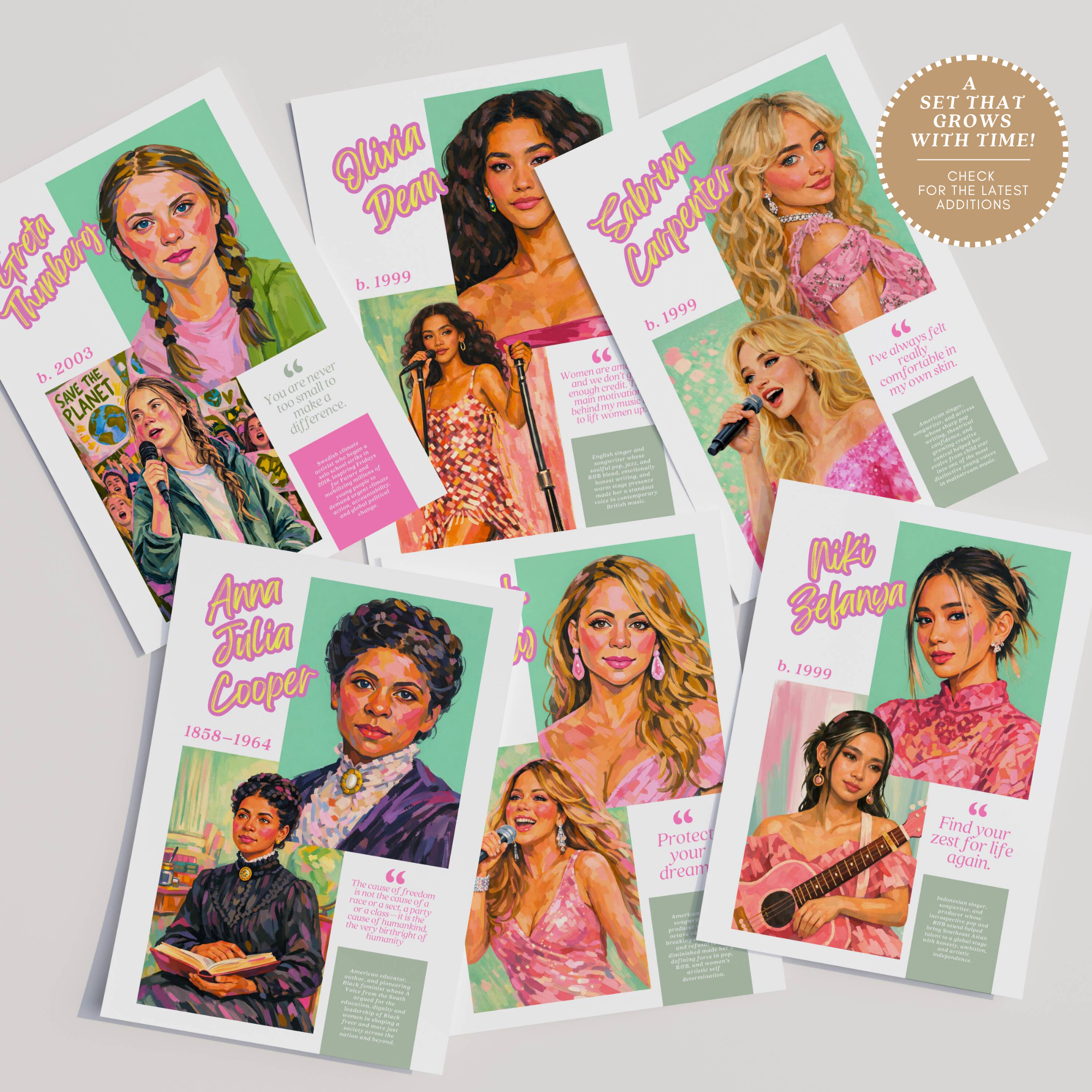 Printable Women’s History Month poster mega bundle with 200+ iconic women posters for classroom decor, bulletin boards, history lessons, and displays.