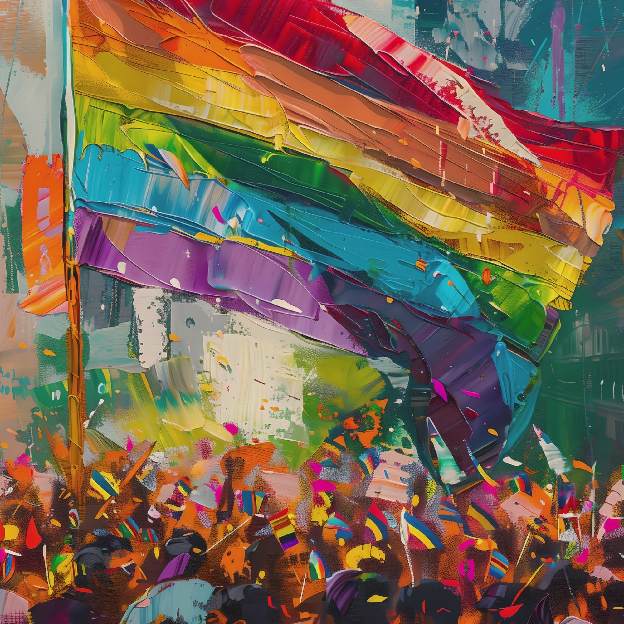 Printable Pride Month wall art featuring LGBTQIA+ history themes for inclusive classroom decor, bulletin boards, and Pride March displays.