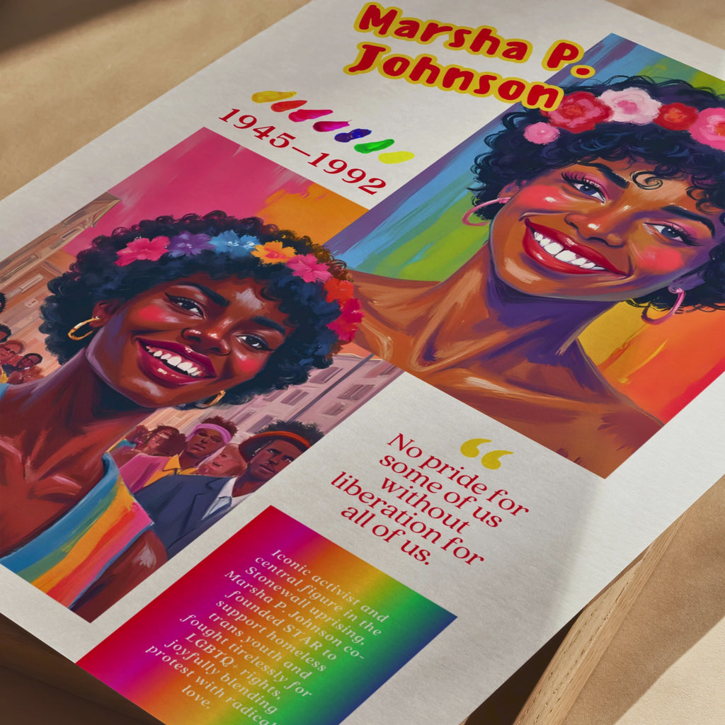 Printable Pride Month poster set of 70 featuring LGBT icons, LGBTQIA+ history, queer quotes, SOGIE displays, and inclusive classroom decor.