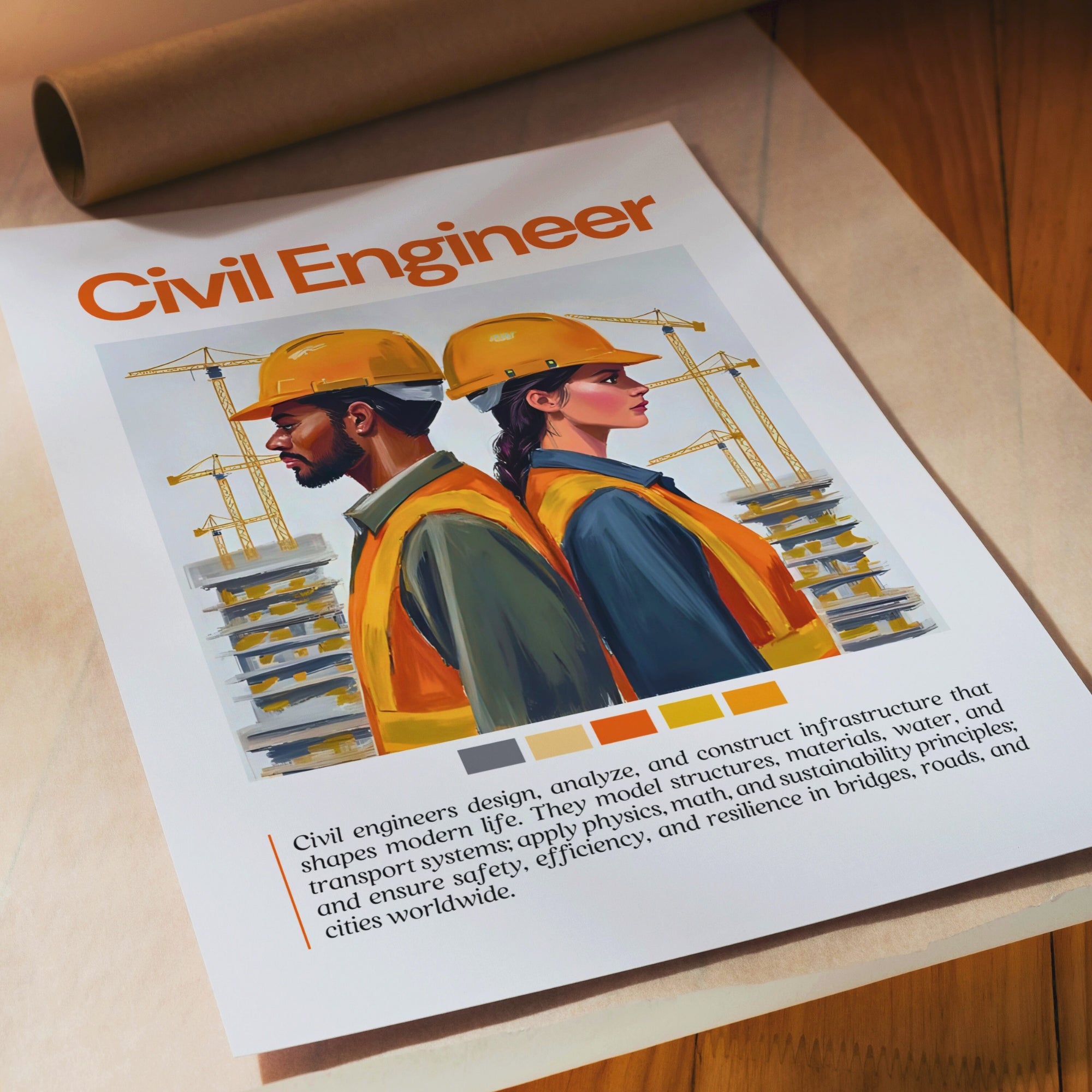 Printable engineering careers poster set of 70 for STEM classroom decor, career exploration, bulletin boards, homeschool spaces, and displays.