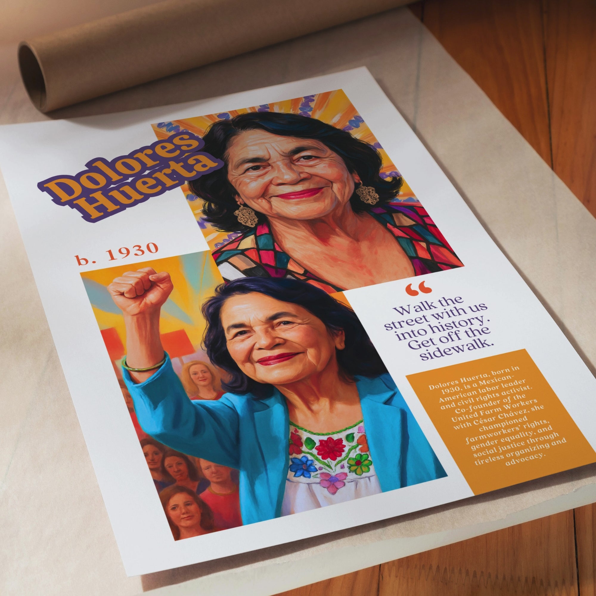 Printable Hispanic Heritage Month poster set of 80 featuring history quotes, classroom decor, bulletin board displays, and educational