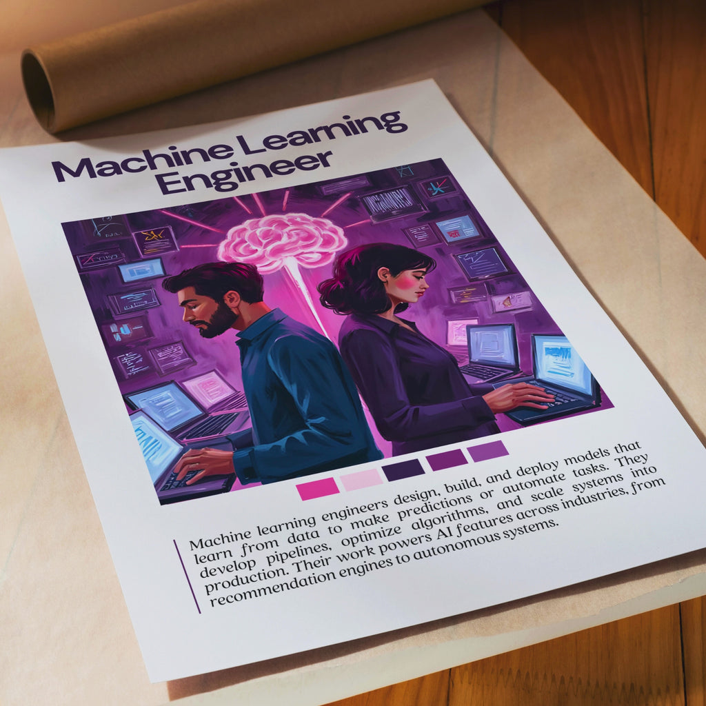 Printable tech careers poster set of 60 for computer science classroom decor, technology bulletin boards, homeschool spaces, and career displays.