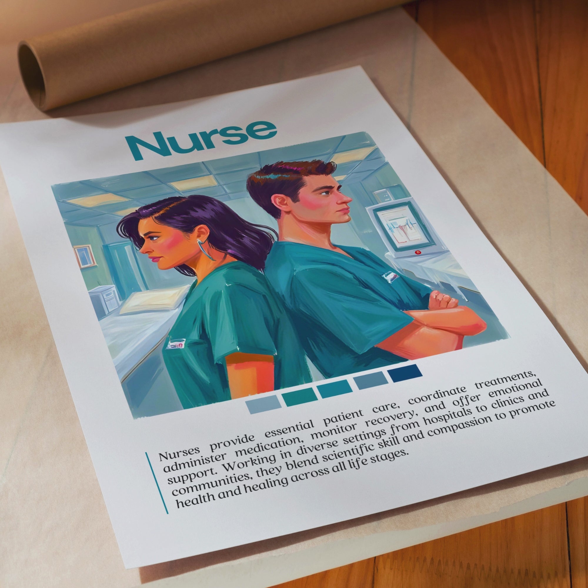 Printable science careers poster set of 100 for STEM classroom decor, career exploration, bulletin boards, homeschool spaces, and wall displays.
