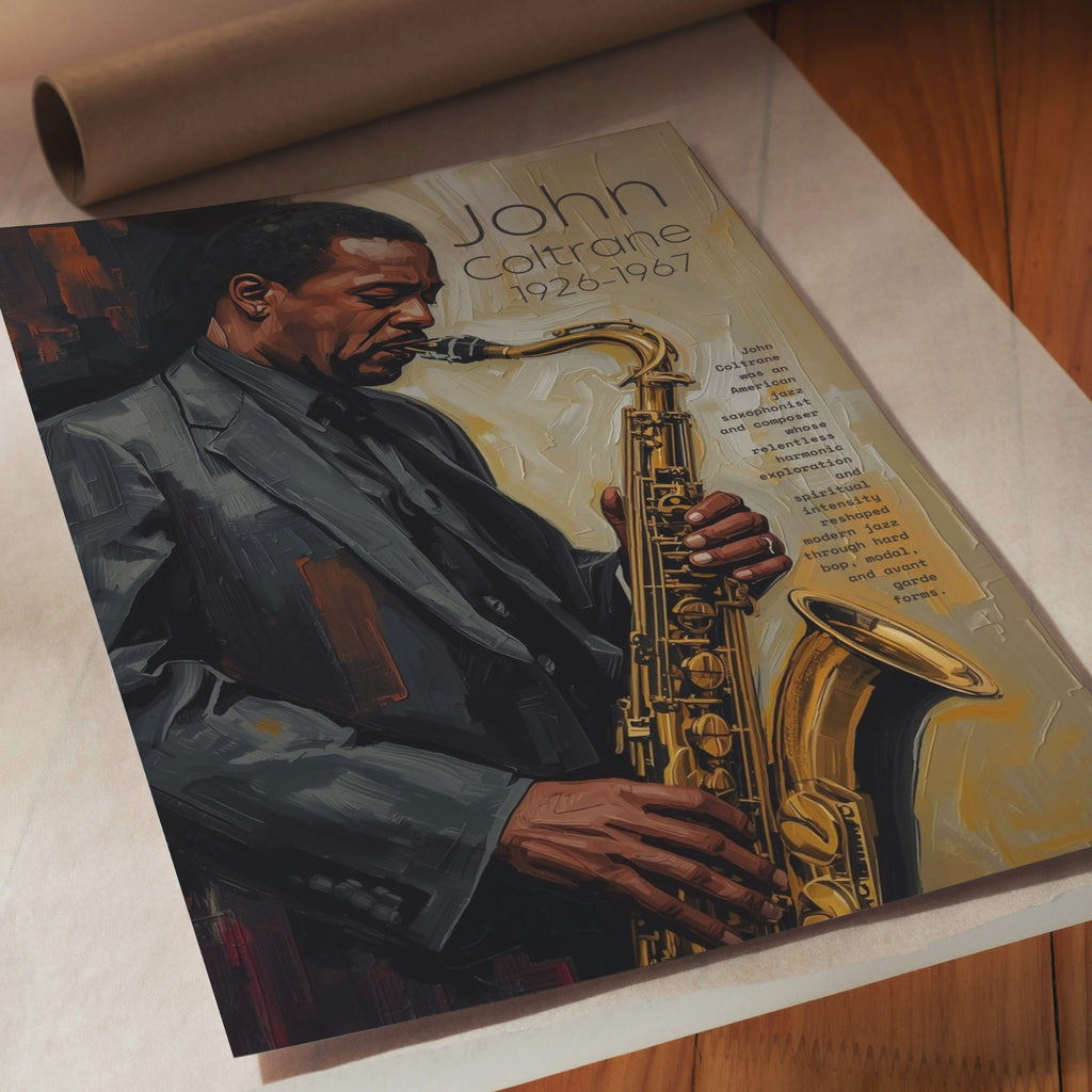 Printable jazz artists poster set of 50 for music classroom decor, music rooms, studio displays, gallery walls, and educational bulletin boards.